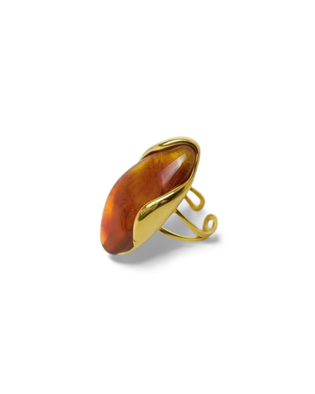 BAGUE SILEX AMBRE